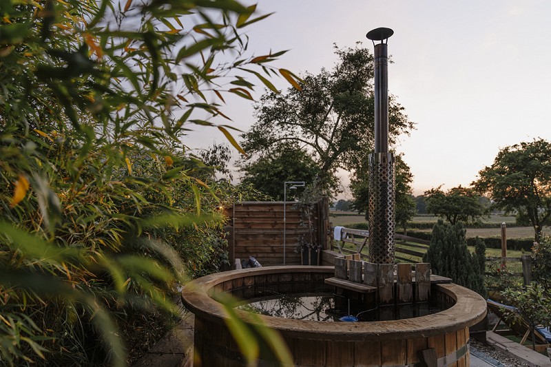 wood fired hot tub